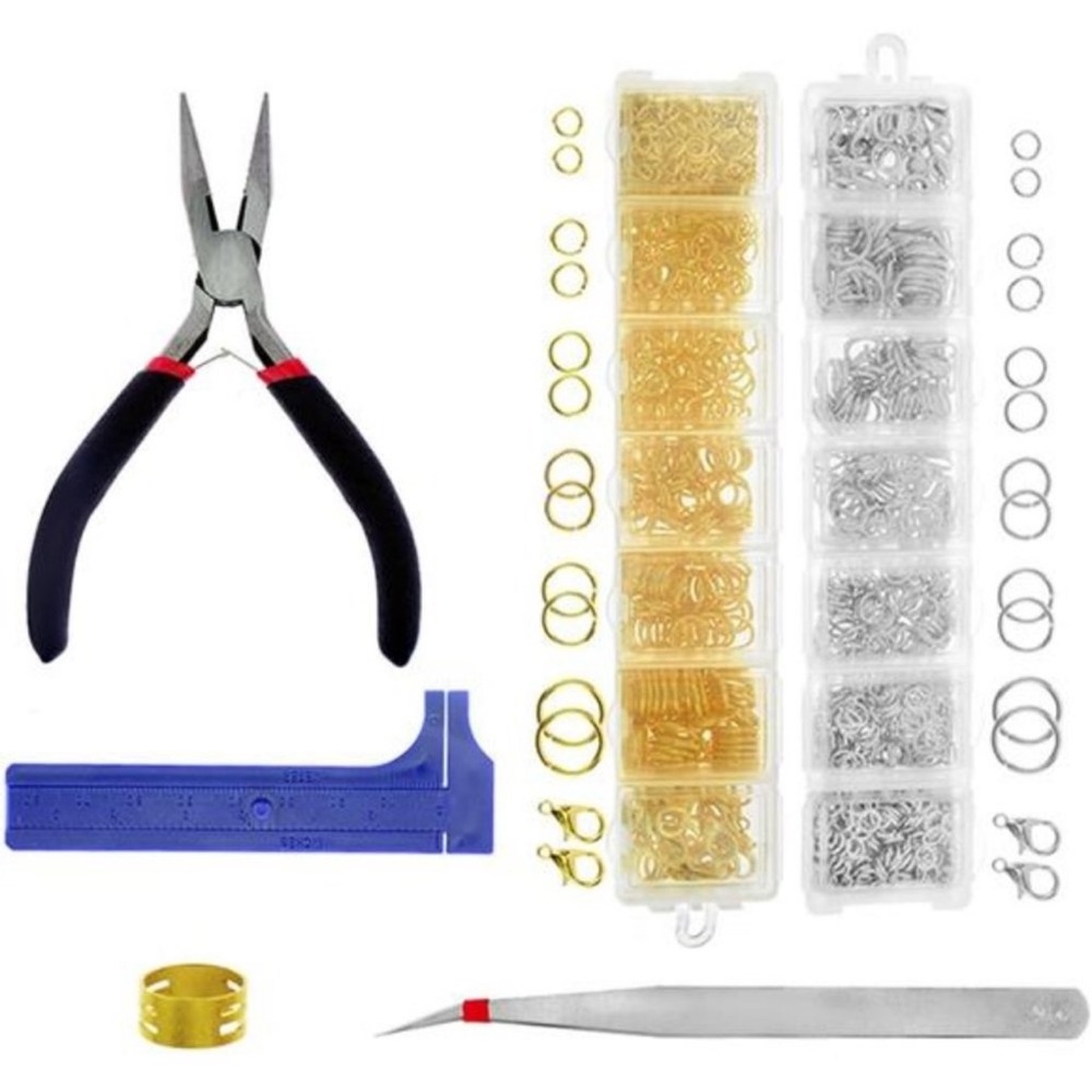 1388pcs Open Jump Rings & Lobster Clasps for Beginner Jewelry Repair Bead Making
